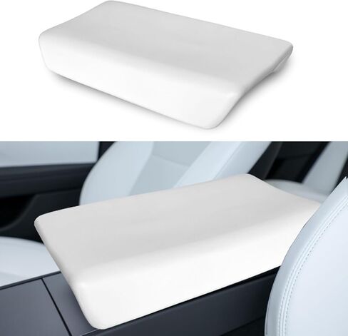 غطاء وحدة التحكم المركزية ENOCHT متوافق مع طراز Tesla 3 موديل Y 2023/2022 مقاوم للماء ومضاد للانزلاق لصندوق مسند الذراع يغطي الملحقات العالمية باللون الأبيض 2016-2024 (غير متوافق مع موديل 2024 3) in Kuwait