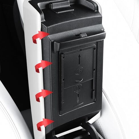 غطاء وحدة التحكم المركزية ENOCHT متوافق مع طراز Tesla 3 موديل Y 2023/2022 مقاوم للماء ومضاد للانزلاق لصندوق مسند الذراع يغطي الملحقات العالمية باللون الأبيض 2016-2024 (غير متوافق مع موديل 2024 3) in Kuwait