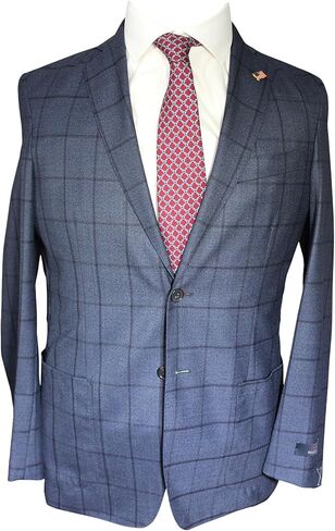 بدلة Brooks Brothers Regent بجيوب مرقعة غير مبطنة من قماش الدنيم باللون الأزرق مقاس 43 Reg in Kuwait