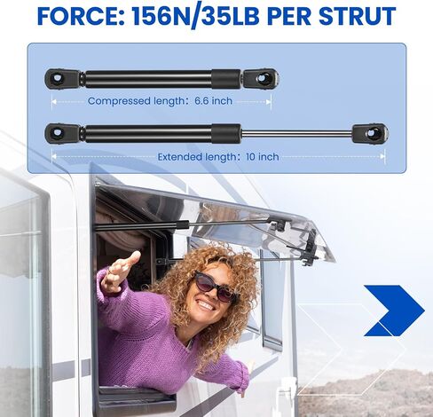 ST280M250 28 inch 250Lb/1112N Gas Struts Shock Gas Spring Lift Support for Tonneau Cover Truck Cover Snowmobile Travel Trailer Celler Door Floor Hatch Trap Door Sled Trailer Murphy Bed, 2 Pcs in Saudi Arabia