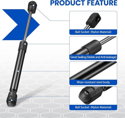 ST280M250 28 inch 250Lb/1112N Gas Struts Shock Gas Spring Lift Support for Tonneau Cover Truck Cover Snowmobile Travel Trailer Celler Door Floor Hatch Trap Door Sled Trailer Murphy Bed, 2 Pcs in Saudi Arabia