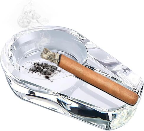Glass Ashtray, Crystal Ashtray, Cigarettes Cigar Ash Tray Holder, Household Ashtray for Weed, Elegant Desktop Tabletop Decoration, Indoor Outdoor Ashtray, Smokers' Gift, Smoking Accessories in Saudi Arabia