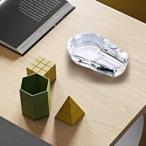 Glass Ashtray, Crystal Ashtray, Cigarettes Cigar Ash Tray Holder, Household Ashtray for Weed, Elegant Desktop Tabletop Decoration, Indoor Outdoor Ashtray, Smokers' Gift, Smoking Accessories in Saudi Arabia