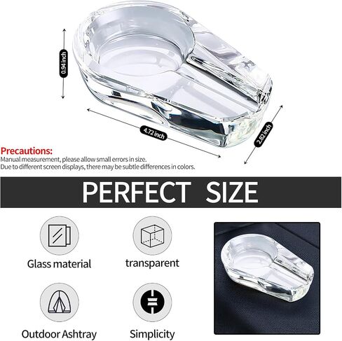 Glass Ashtray, Crystal Ashtray, Cigarettes Cigar Ash Tray Holder, Household Ashtray for Weed, Elegant Desktop Tabletop Decoration, Indoor Outdoor Ashtray, Smokers' Gift, Smoking Accessories in Saudi Arabia