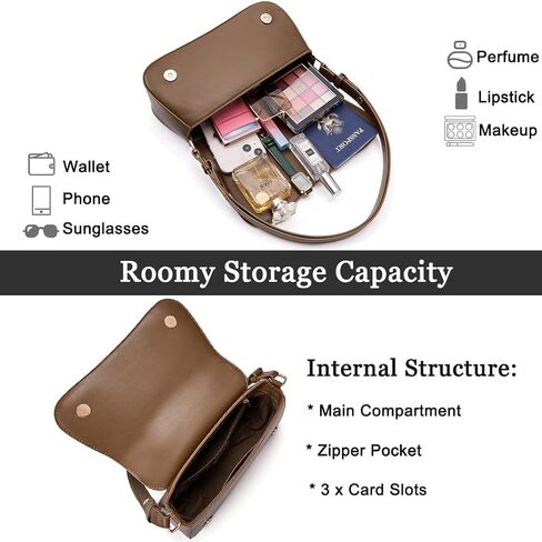 Small Shoulder Bag for Women, Cute Crossbody Purse Womens Handbags, Vegan Leather Trendy Tote Clutch Purse in Saudi Arabia