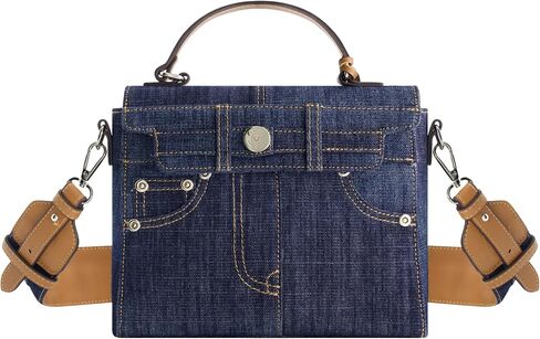 True Religion Women's Shoulder Bag Purse, Jean Pocket Mini Flap Crossbody Handbag with Adjustable Strap in Saudi Arabia