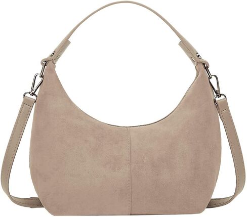 Suede Crescent Tote Bags for Women Vintage Shoulder Bag Brown Suede Handbag Casual Crossbody Bag Travel Work Purse in Kuwait