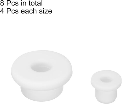 MECCANIXITY T Shape Rubber Grommet Mount Dia 14mm/15mm,ID 9mm/6mm White Seal Protection Cable Grommets Flexible for Cable Pipe in Saudi Arabia