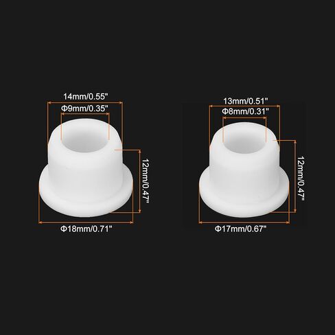 MECCANIXITY T Shape Rubber Grommet Mount Dia 14mm/15mm,ID 9mm/6mm White Seal Protection Cable Grommets Flexible for Cable Pipe in Saudi Arabia