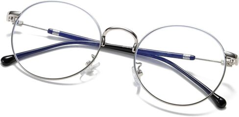 WAZIR Round Computer Blue Light Blocking Glasses For Women/Men, Lightweight, Metal Frame, Anti-Glare, Anti-Eyestrain, Gaming in Saudi Arabia