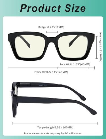 مجموعة نظارات كمبيوتر للسيدات مكونة من 4 قطع من Eyekepper بتصميم مربع كبير الحجم وقارئات مرشح الضوء الأزرق +1.50 in Kuwait
