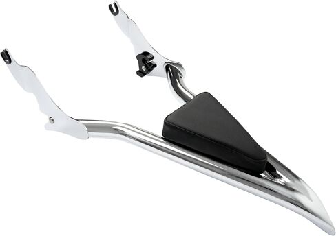 KUAFU Backrest Sissy Bar Compatible with 2009-2024 Harley Touring Road King Electra Glide CVO Street Glide Road Glide Ultra Limited Low Chrome+Electrophoresis Silvery+Black (22" Tall) in Saudi Arabia
