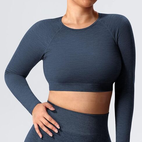 قمصان رياضية قصيرة الأكمام بدون خياطة من YEOREO للسيدات للتمرين واليوجا وقميص نسائي in Kuwait