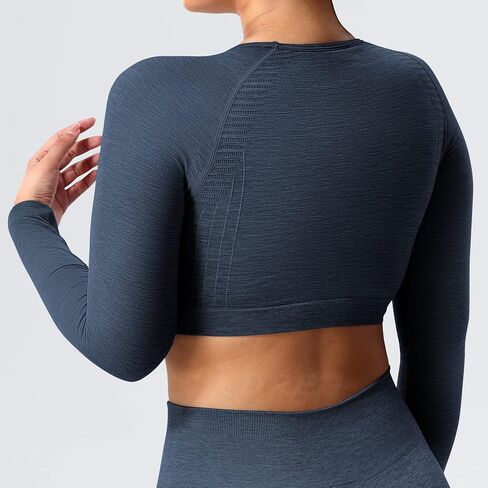 قمصان رياضية قصيرة الأكمام بدون خياطة من YEOREO للسيدات للتمرين واليوجا وقميص نسائي in Kuwait