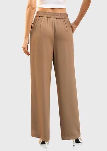 DIBAOLONG Womens Wide Leg Dress Pants High Waisted Work Business Casual Long Trousers with Pockets in Saudi Arabia