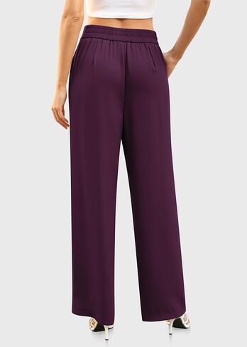 DIBAOLONG Womens Wide Leg Dress Pants High Waisted Work Business Casual Long Trousers with Pockets in Saudi Arabia