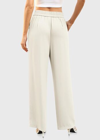 DIBAOLONG Womens Wide Leg Dress Pants High Waisted Work Business Casual Long Trousers with Pockets in Saudi Arabia