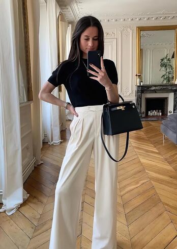 DIBAOLONG Womens Wide Leg Dress Pants High Waisted Work Business Casual Long Trousers with Pockets in Saudi Arabia