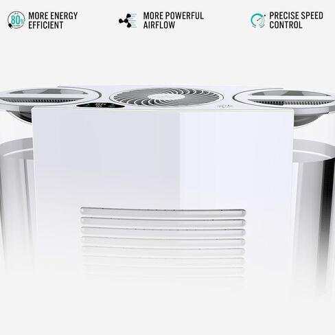 Vornado EVDC300 Energy Smart Evaporative Humidifier with Automatic Shut-off, 1 Gallon Capacity, LED Display & MD1-0002 Replacement Humidifier Wick (2-Pack),White in Kuwait