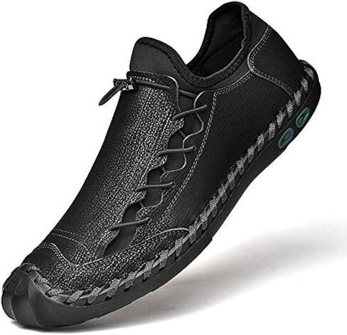 LZDZN Mens Casual Shoes for Men's Leather Loafers Boat Dress Driving Men Black Brown Yellow White Big Size Wide Summer Breathable Fashion Walking Work Office Business Male Handmade in Kuwait