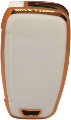 Flip 4 Button TPU Key Fob Shell Cover for 2018 2019 2020 2021 Hyundai Accent Elantra GT Kona Santa Fe Sonata Veloster Venue Tucson 2021 2022 Grandeur IG 2017 (4 Button White) in Saudi Arabia