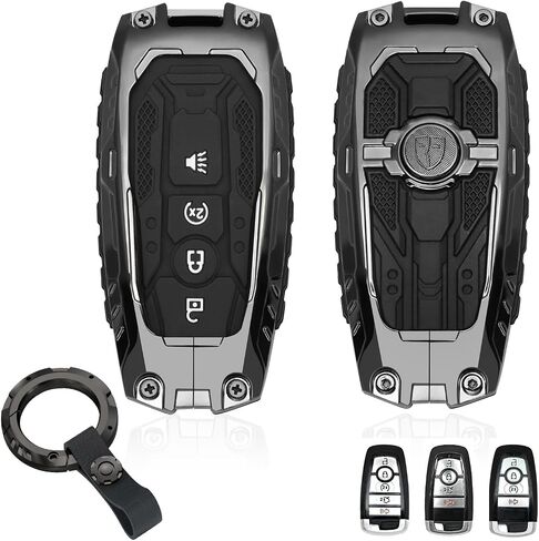 Z8 for Ford Key Fob Cover,Metal Key Protective Case Key Shells Compatible with 2021-2024 Bronco&2017-2024 Fusion Edge&2018-2024 Mustang Explorer Expedition F150 F250 F350 in Kuwait