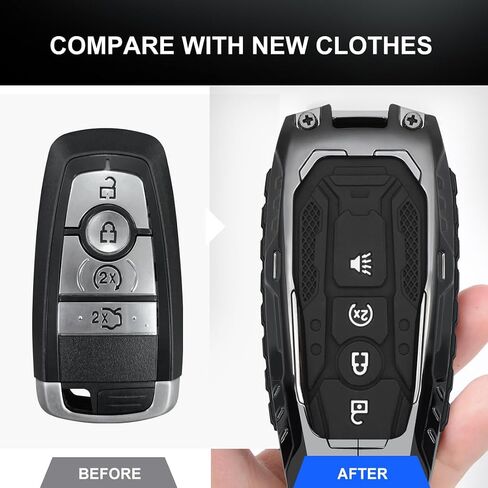 Z8 for Ford Key Fob Cover,Metal Key Protective Case Key Shells Compatible with 2021-2024 Bronco&2017-2024 Fusion Edge&2018-2024 Mustang Explorer Expedition F150 F250 F350 in Kuwait