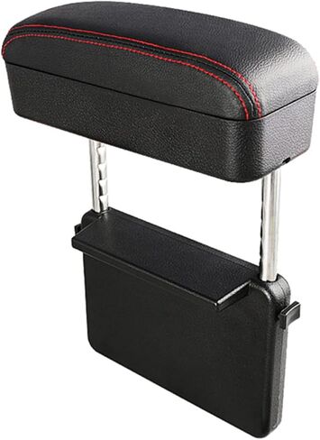 Car Center Console, Universal Rear Bench Seat Consoles, Central Armrest Box Back Seat Storage Box with Cup Holder, Supports Wireless Charging for Mobile Phones Black in Saudi Arabia
