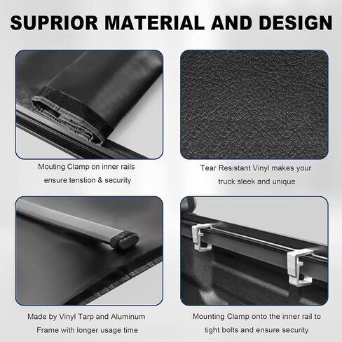 MOSTPLUS Roll-Up Soft Vinyl Truck Bed Tonneau Cover Compatible with 1988-2006 Chevy Chevrolet Silverado/GMC Sierra 1500 2500 3500 HD (Incl. 2007 Classic) | Fleetside 8 FT in Saudi Arabia