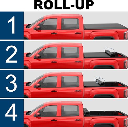 MOSTPLUS Roll-Up Soft Vinyl Truck Bed Tonneau Cover Compatible with 1988-2006 Chevy Chevrolet Silverado/GMC Sierra 1500 2500 3500 HD (Incl. 2007 Classic) | Fleetside 8 FT in Saudi Arabia