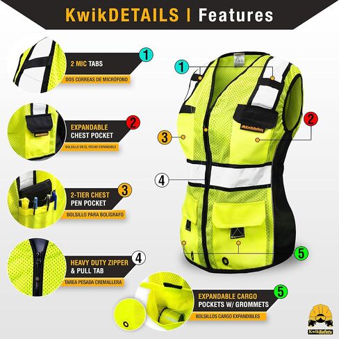 KwikSafety - شارلوت، كارولاينا الشمالية - سترة RoadBOSS الاقتصادية والأمان الممتازة للنساء [SNUG-FIT] الفئة 2 التي تم اختبارها بواسطة ANSI OSHA in Kuwait