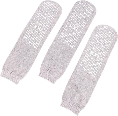 Slip Stop Safety Single Tread Slipper Socks | Non-Slip, Non-Skid Gripper Socks (3 Pair) in Saudi Arabia