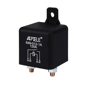 APIELE Continuous Duty Relay 12V DC 120A 4 Pin SPST On/Off Split Charge Relay Switch 1NO 4 Terminal for Truck Boat Marine