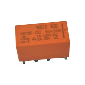HK19F-DC5V-SHG Power Relay - 1A 125V AC or 2A 30V DC, 8-Pin DPDT, Compact and Reliable