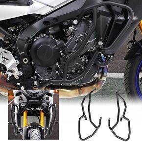 Motorcycle Engine Guard Freeway Crash Bar Falling Bumper Frame Protector Compatible with Y-amaha Tracer 9 GT 2021 2022 2023 Stunt Cage Side Crashbar Protection