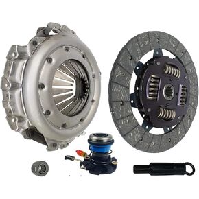 Clutch And Slave Kit Compatible With Bronco F150 F250 F350 Eddie XL XLT Special Lightning Ranger Custom 1993-1996 5.0L V8 5.8L V8 4.9L L6 Gas OHV Naturally Aspirated (07-097S)