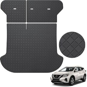 Original Trunk Mat and Rear Backrest Mat for 2015-2024 Nissan Murano - Custom Fit PU Leather Cargo Liner - All Weather Anti-Slip Cargo Mats for Nissan Murano 2015-2023 2024
