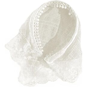 Scarf Headbands For Women,Ladies Girls Non Slip Headband,Lace Head Scarf,Fashion Lace Triangle Head Scarf,Hair Scarf Headband,Soft Fabrics