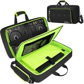 SNIGJAT DJ Controller Case for DDJ-FLX4/ DJ 400/ DDJ-REV1, Padded DJ Controller Bag with 5 Pockets for Laptop, Headphones, Cables, DJ Carrying Case with Adjustable Shoulder Strap, 21.5"x11.8"x2.5"