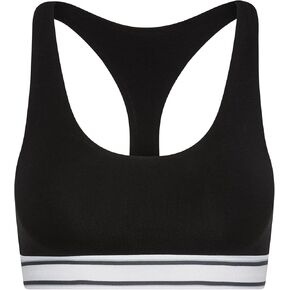Cloud Cotton Logo Racerback Bralette - Cotton Racerback Bralette - High Neckline for Added Coverage and Support