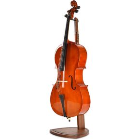 Musbeat Cello Stand, Wooden Cello Stand with Bow Holder, Handcrafted Wood Floor Stand for Cello Display, Mahogany Wood Cello Stand for 4/4 Full-Size Cello, Stand for 1/2, 1/4, 3/4, 1/8, 7/8 Cello in Kuwait