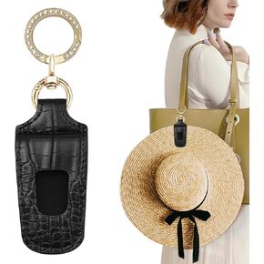 Hat Clip for Travel Backpack Luggage Crocodile Pattern Faux Leather Elastic Non-Magnetic Hat Holder Fashion Handbag Accessory