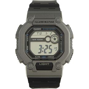 Casio LED Illuminator 10-Year Battery Extra Long Band Countdown Timer Daily Alarm Full-Auto Calendar Men's Digital Sport Watch Model: W-737HX-1AV