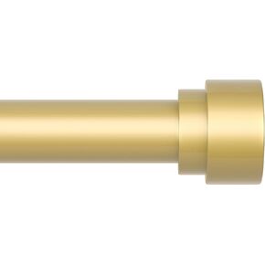Curtain Rods for Windows 16-46 Inches, 1 Inch Diameter Splicing Drapery Rods, Adjustable Window Curtain Rods with Brackets, Gold