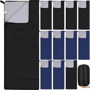 Macarrie 12 Pack Sleeping Bags for Adults Bulk Warm Cold Weather Kids Camping Sleeping Bag for Homeless Lightweight Waterproof Compression Sack for Backpacking Traveling Hiking Outdoor in Saudi Arabia