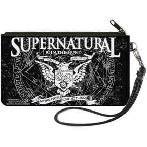 Buckle-Down Women's Standard Zip Wallet Supernatural Small, 6.5" x 3.5"