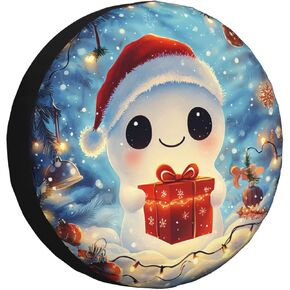 Christmas Reindeer Spare Tire Cover Funny Christmas Wheel Protectors Universal Wheel Covers for Rv Camper Travel Trailer SUV Truck 17 Inch New Year Decoration