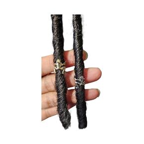 Beaditwearitloveit Set of 2 Loc Climber Beads, Copper Dreadlock Hair Accessories, Adjustable Metal Loc Beads For Braids Twists Dreadlocks, Hair Rings, Cuff Hair Beads (Silver)