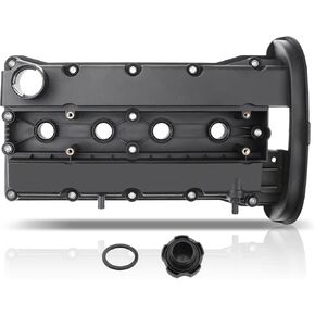 A-Premium Front Engine Valve Cover, with Oil Filler Cap, Compatible with Chevrolet Aveo LT 2005-2011, L4 1.6L DOHC, Replace # 96473757