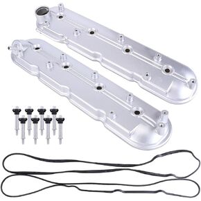 Valve Cover Set Passenger Driver Side Compatible with 1999-2008 Chevy Silverado Sierra 4.8L 5.3L 6.0L 6.2L Trailblazer Hummer Isuzu Avalanche Suburban Express Savana Replaces 12570428 264-965 12561818